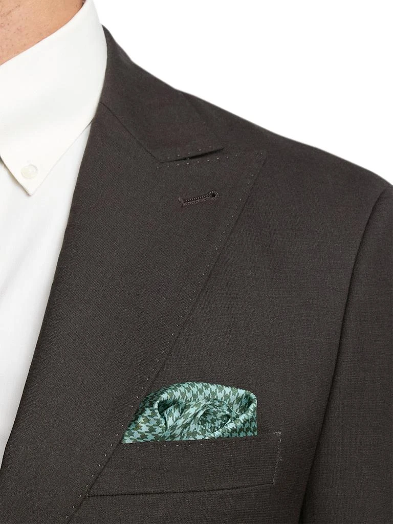 Paul Fredrick Wool Stretch Bengaline Peak Lapel Suit Jacket 6