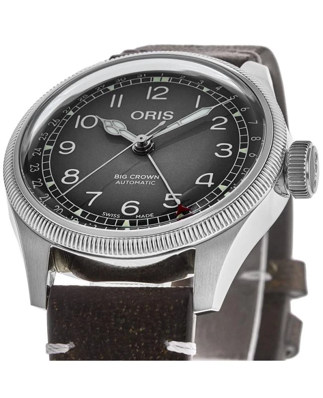 Oris Oris Big Crown Pointer Date Cervo Volante Limited Edition Automatic Grey Dial Leather Strap Men's Watch 01 754 7779 4063-set 2