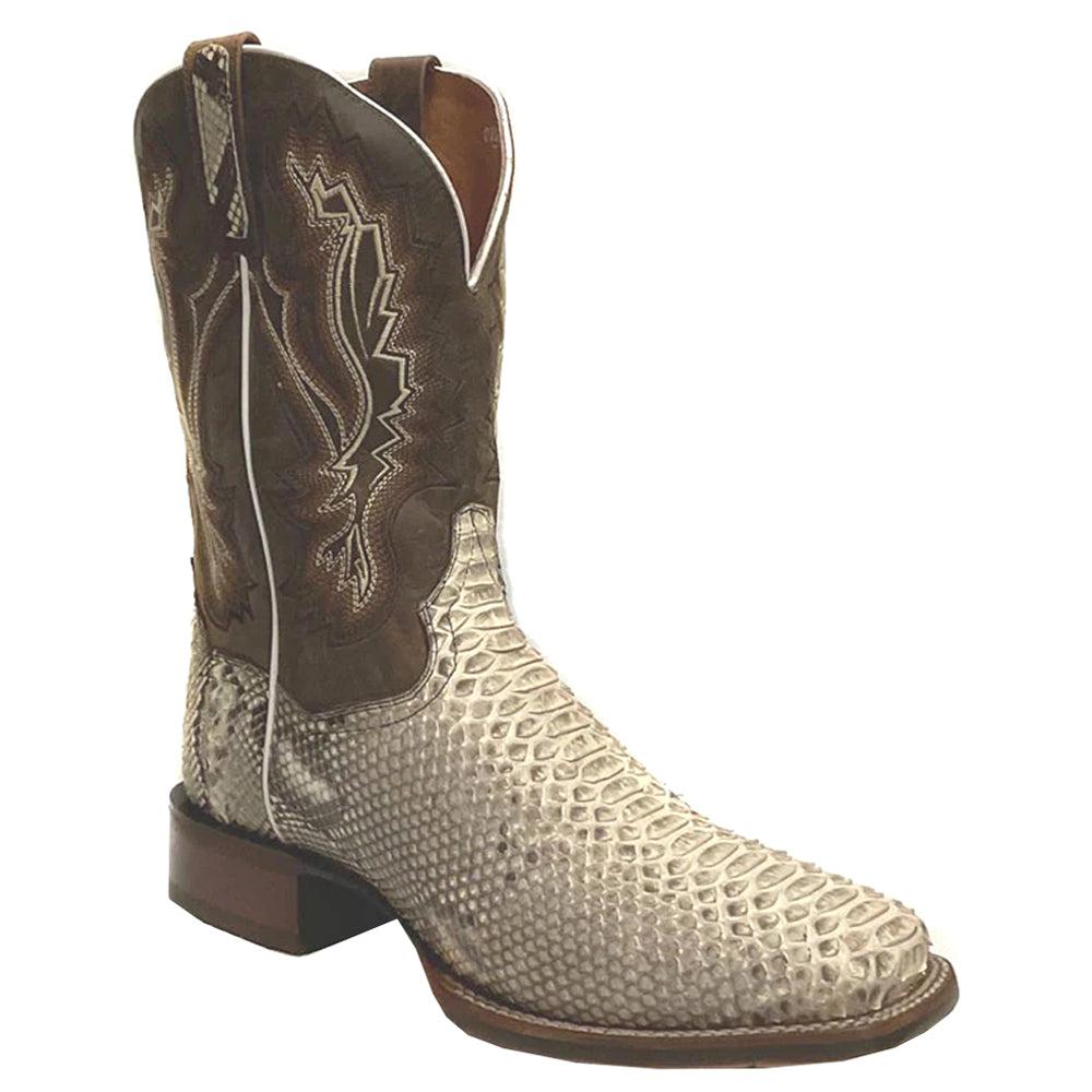 Dan Post Boots Brutus Embroidered Snake Square Toe Pull On Cowboy Boots