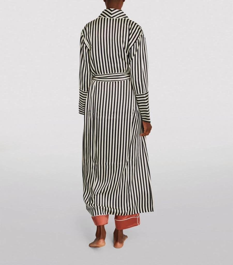 OLIVIA VON HALLE Striped Long Capability Robe 3