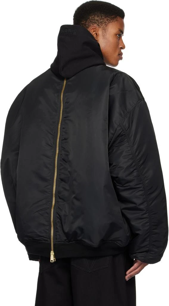 Vetements Black Alpha Industries Edition Double Zip Reversible Bomber Jacket 3