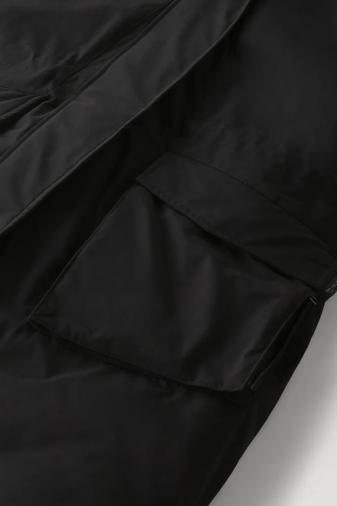 Woolrich Military Parka in Urban Touch Fabric with Fur Liner - Women - Black 4