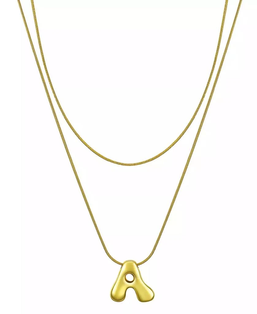 Unwritten x moda Sport Silver Tone Water Resistant Initial Layered Necklace 6