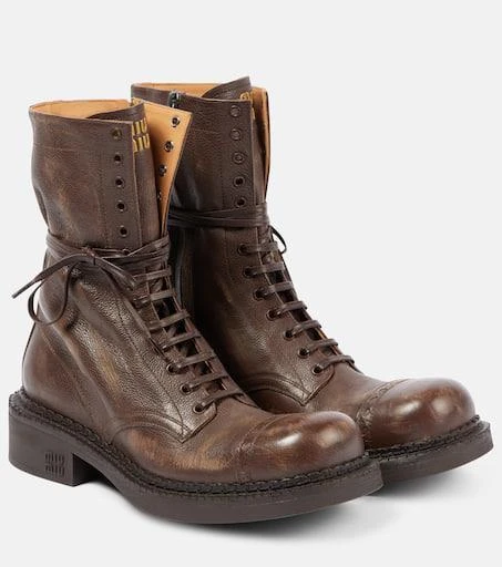 Miu Miu Leather lace-up boots 1