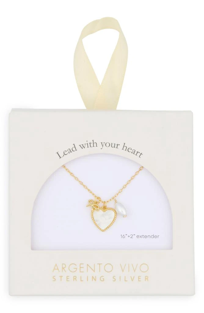 Argento Vivo Sterling Silver Sentimental Heart Pendant Necklace