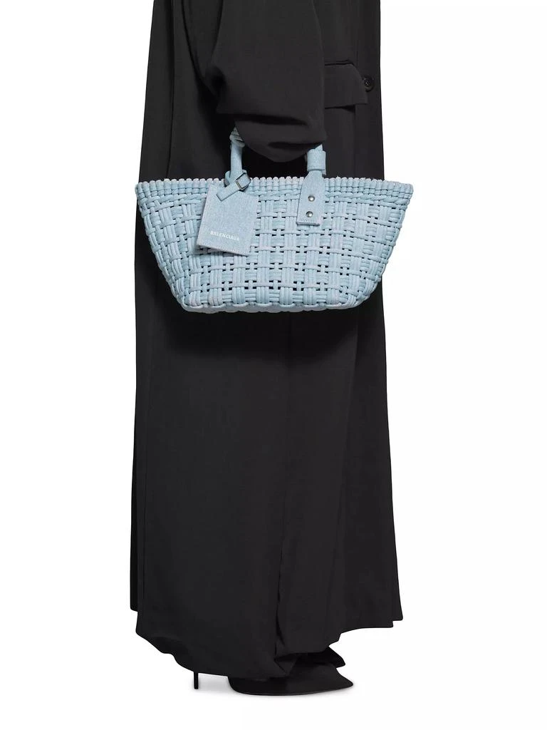 Balenciaga Bistro XS Basket Bag with Strap Denim 3