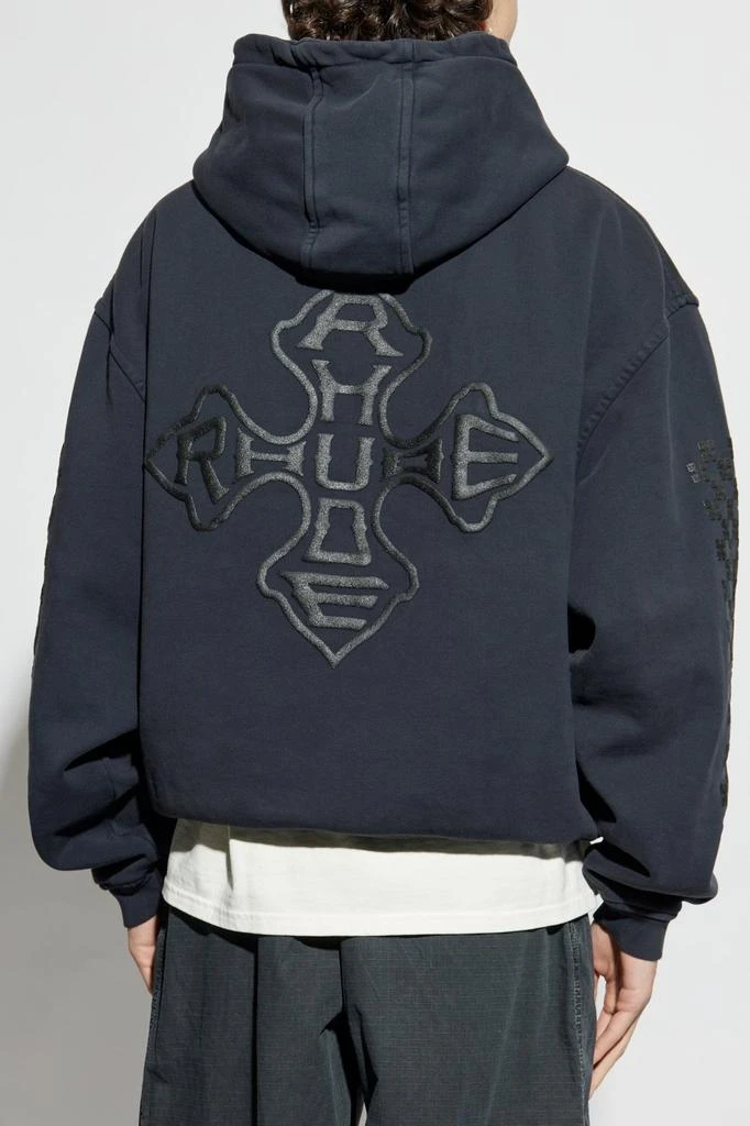 Rhude Rhude Long Sleeved Cross-Logo Hoodie 4