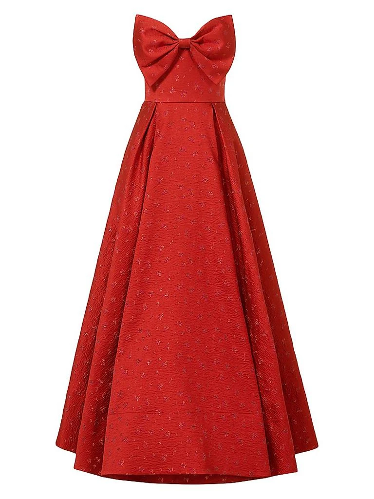 SAU LEE Juliette Jacquard Bow Cocktail Dress 1