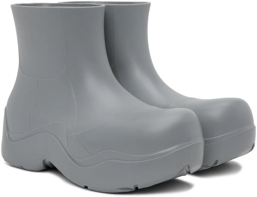 Bottega Veneta Gray Puddle Chelsea Boots 4