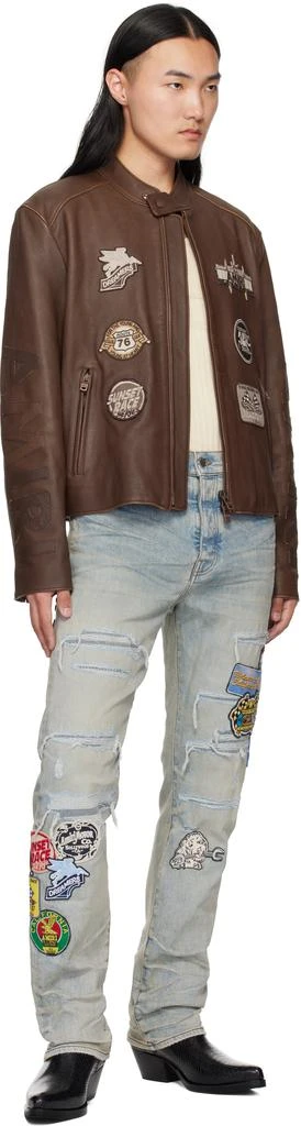 AMIRI Blue Station Patch Repair Slim Jeans 4