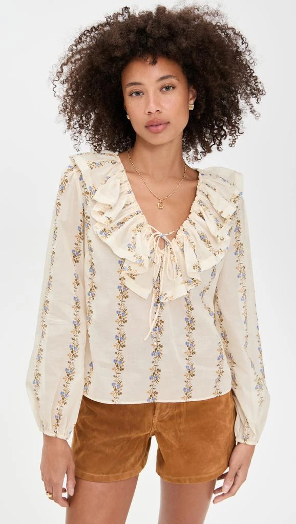 Wayf Abby Ruffle Blouse 6