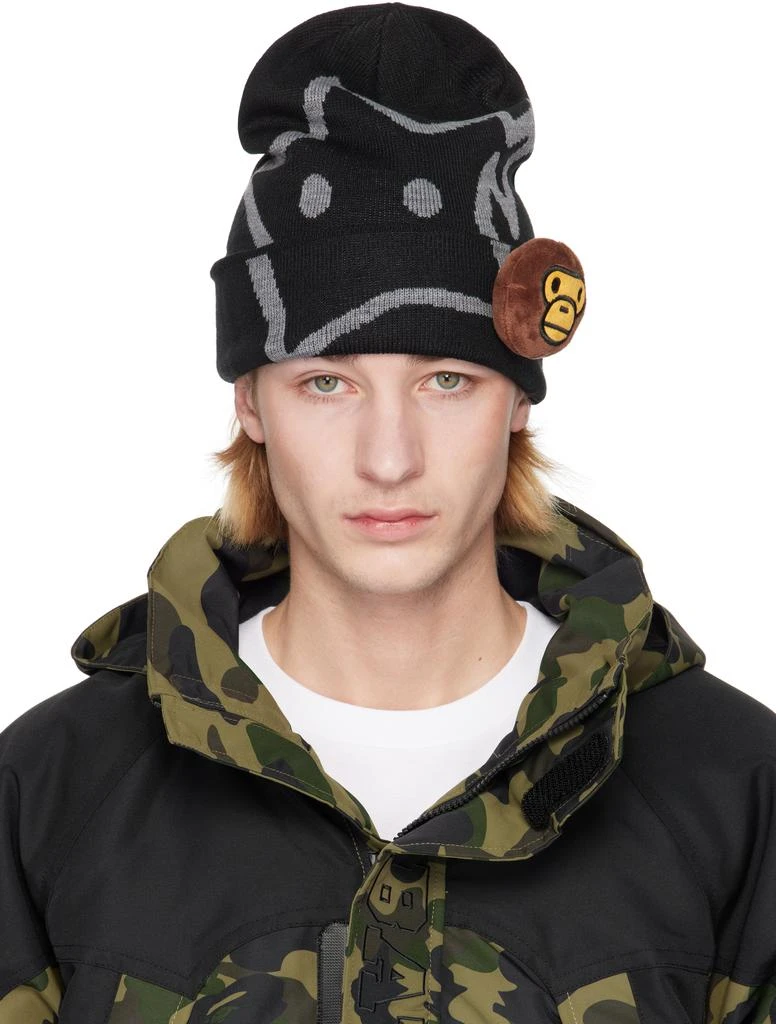 Bape Black Knit Baby Milo Beanie 1