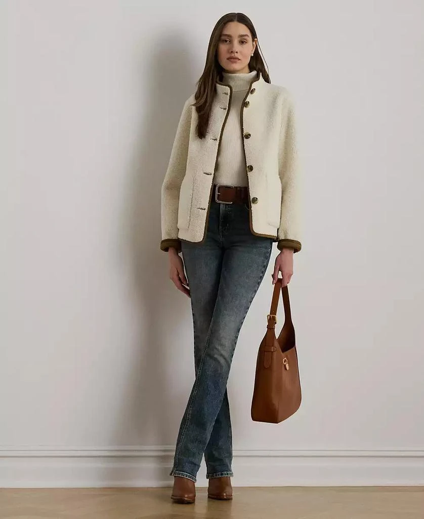 Ralph Lauren Women
s Faux-Suede-Trim Fleece Jacket 3