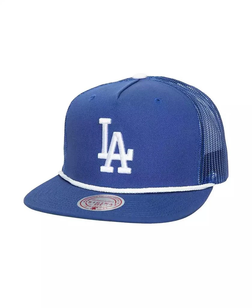 Mitchell & Ness Mitchell Ness Men's Royal Los Angeles Dodgers Rope Trucker Snapback Hat 1
