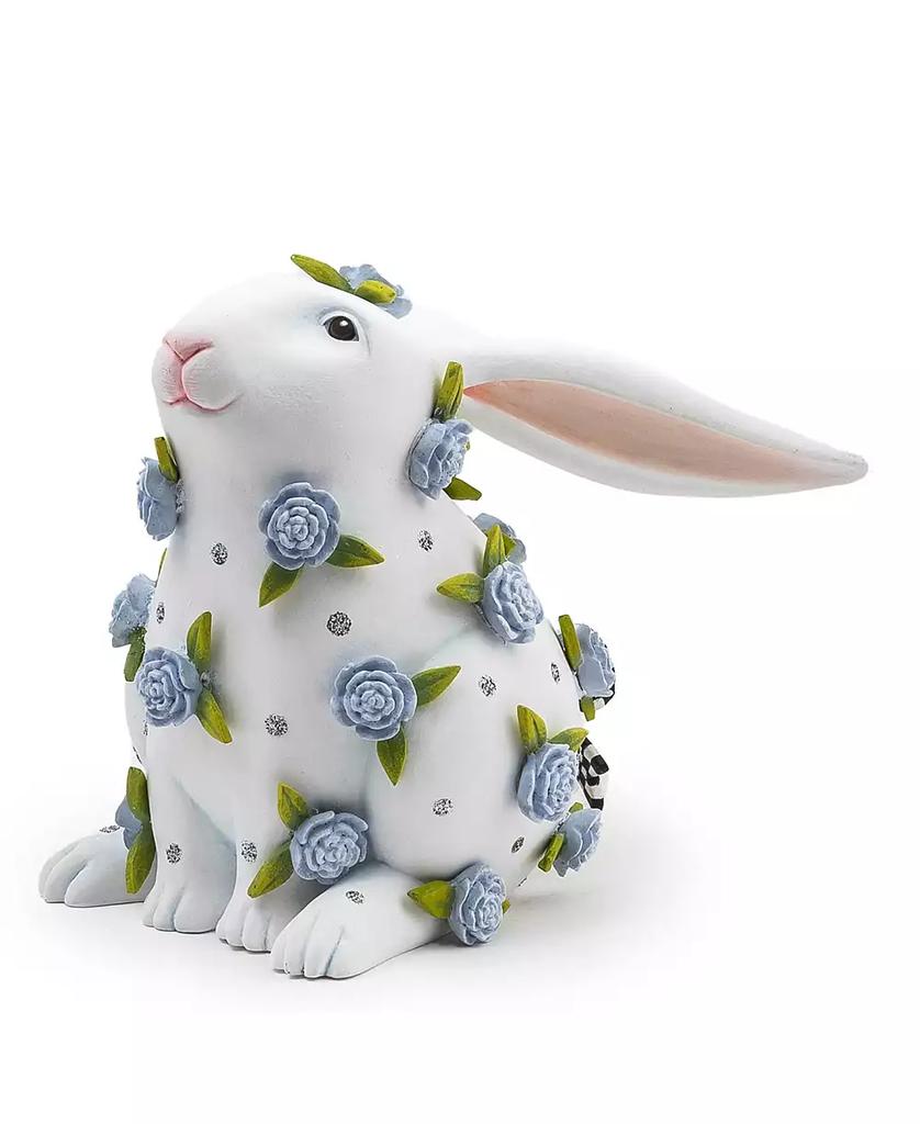 MacKenzie-Childs Patience Brewster Periwinkle Peony Sitting Rabbit Figurine