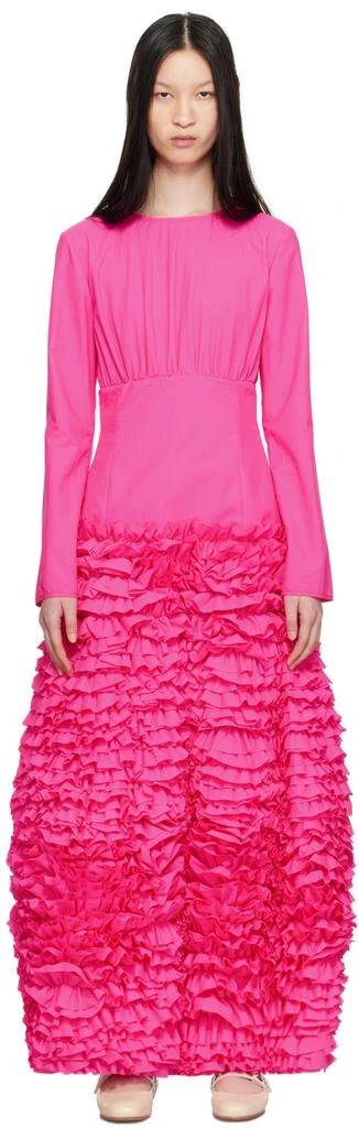 Molly Goddard Pink Phillis Maxi Dress 1