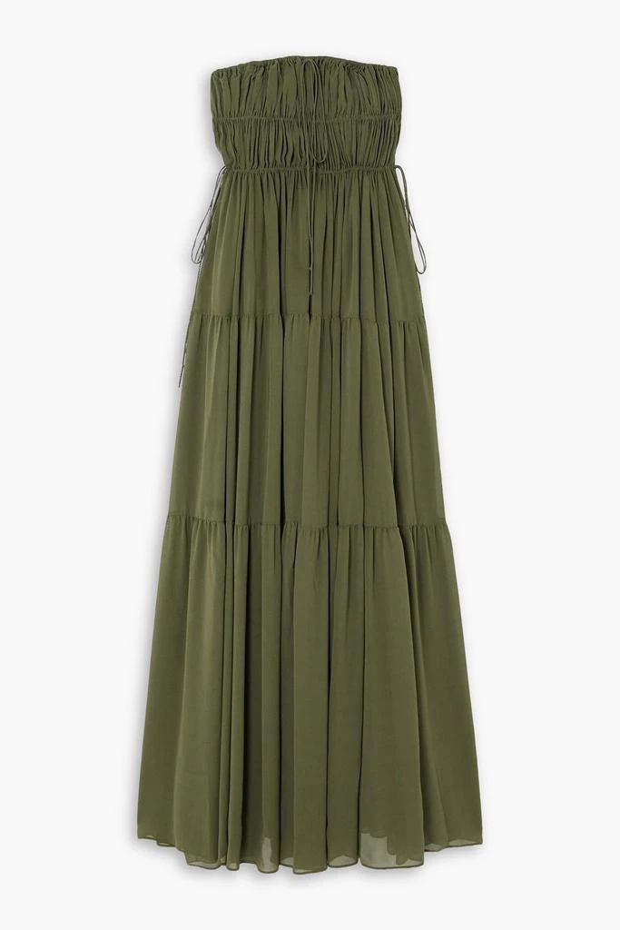 Matteau Tiered shirred silk maxi dress 1