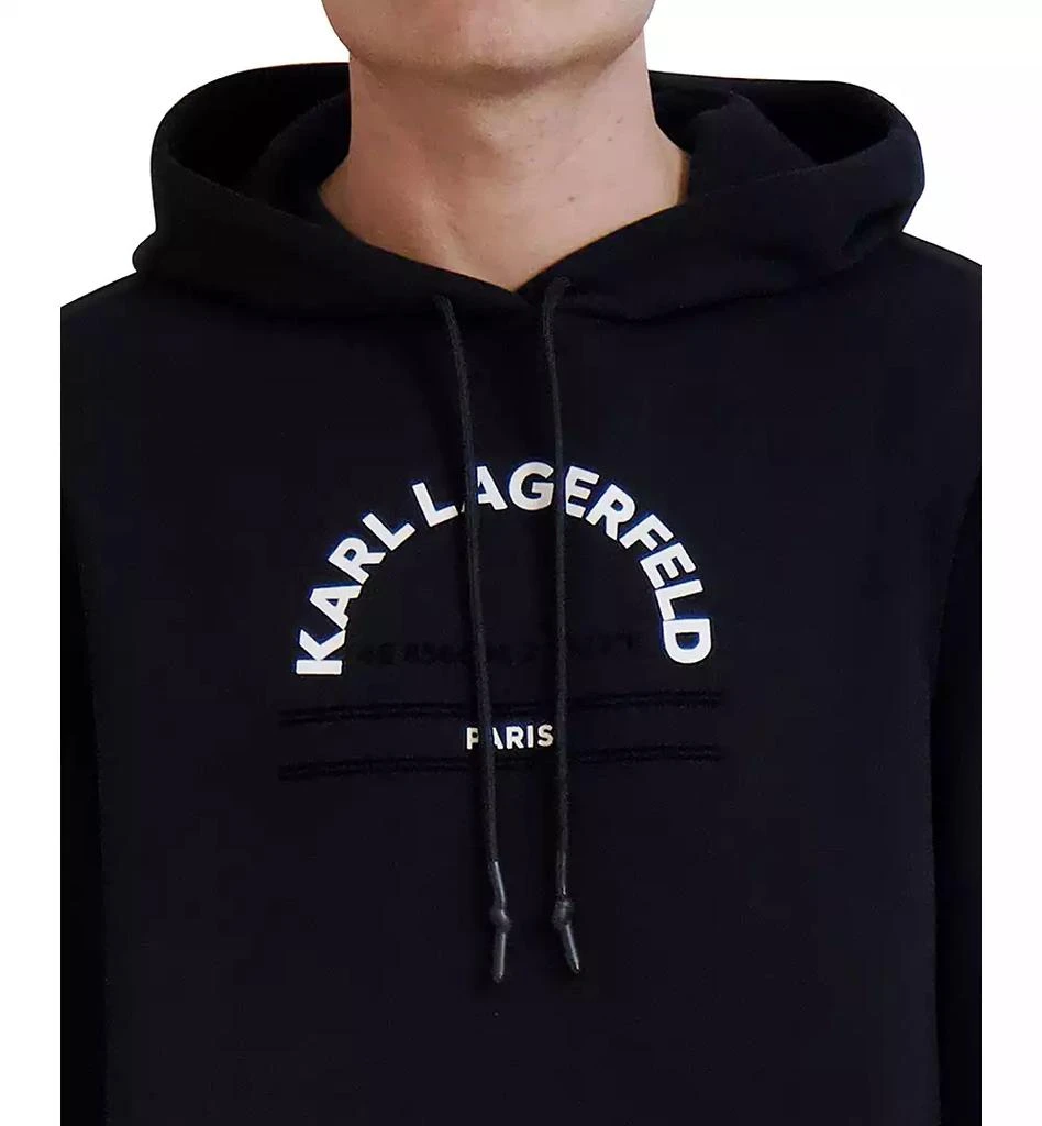 KARL LAGERFELD PARIS Men's Circle Logo Hoodie 5