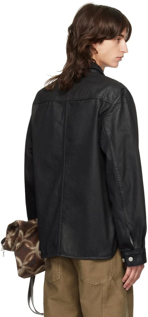 Dries Van Noten Black Waxed Denim Jacket 3