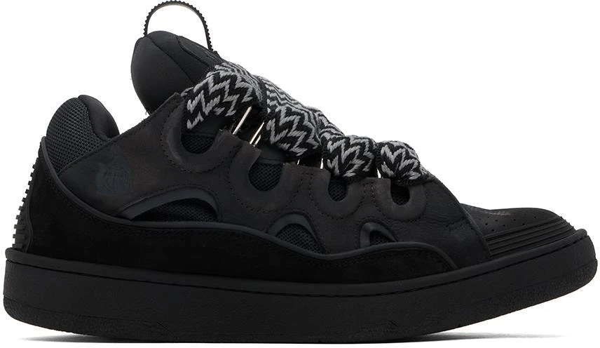 Lanvin SSENSE Exclusive Black Curb Sneakers 1