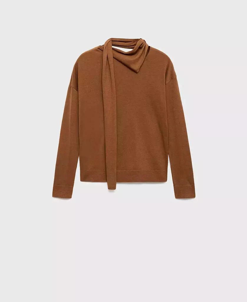 Mango Women's Scarf Fine-Knit Sweater 4