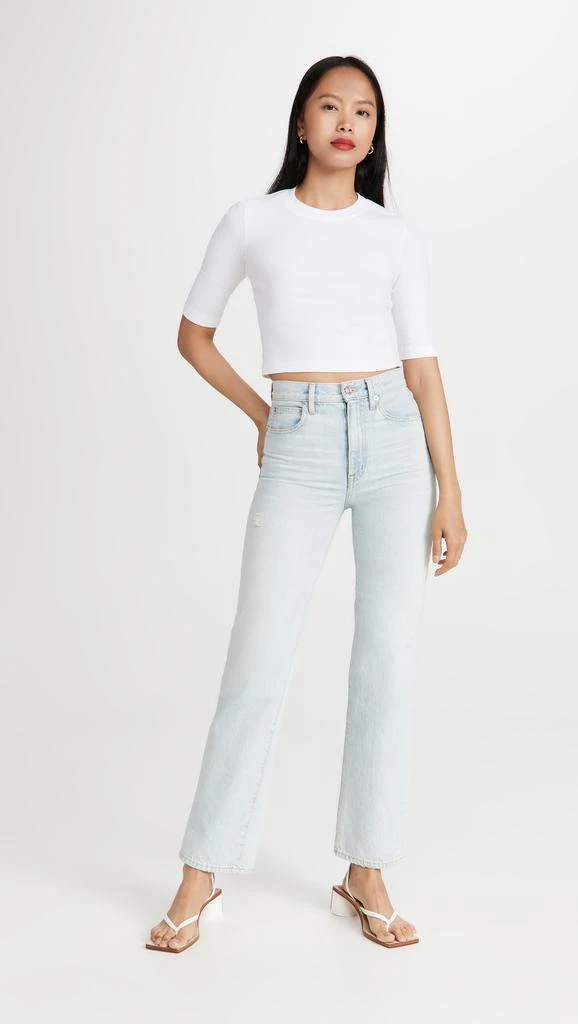 ROSETTA GETTY Cropped Sleeve T-Shirt 4