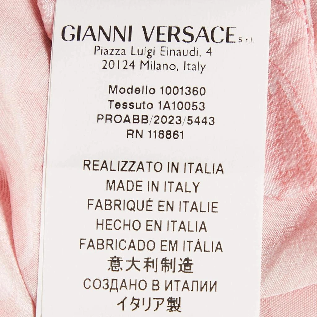 Versace Versace Pink Barocco Print Silk Shirt and Skirt Set S 7