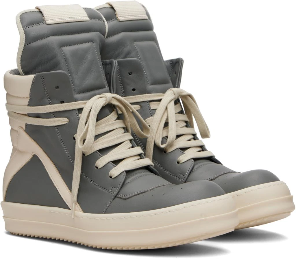 Rick Owens Gray Concordians Geobasket Sneakers 4