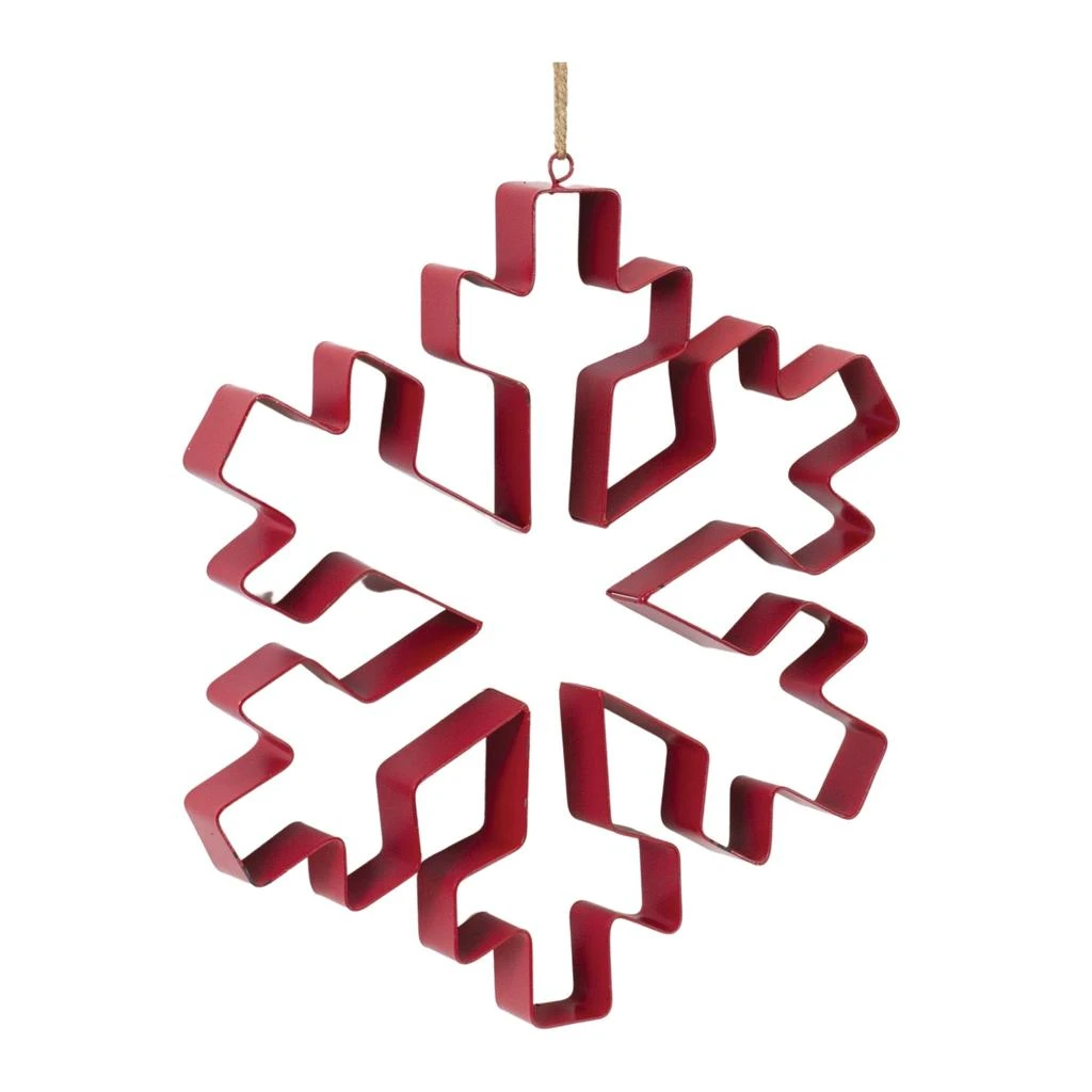 Melrose International Snowflake Cookie Cutter Ornament (Set of 4) - Red