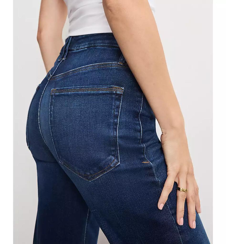 Good American Women's Soft Tech Good True Straight-Fit Jeans, Regular & Plus Size