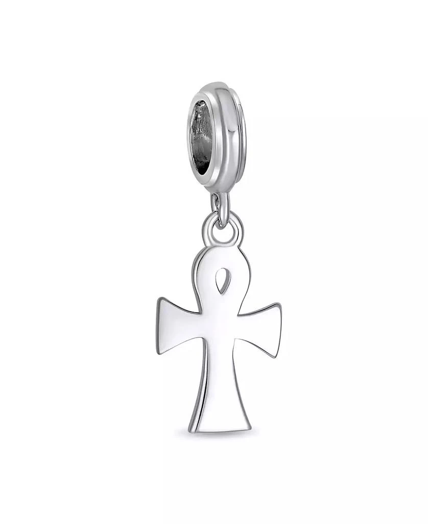 Bling Jewelry Egyptian Ankh Cross Dangle Charm Bead in Oxidized Sterling Silver Bracelets 2