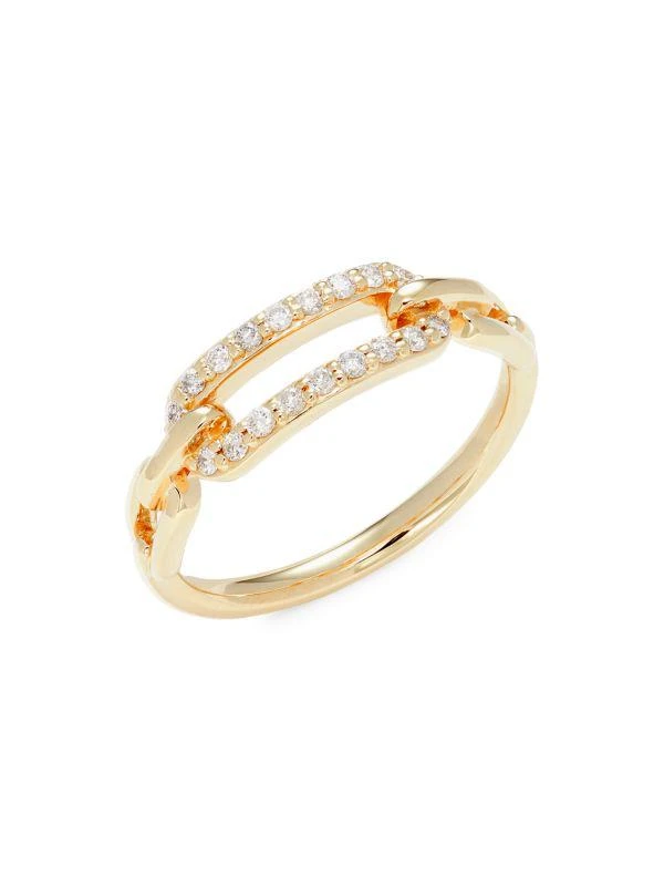 Saks Fifth Avenue 14K Yellow Gold & Diamond Ring 1