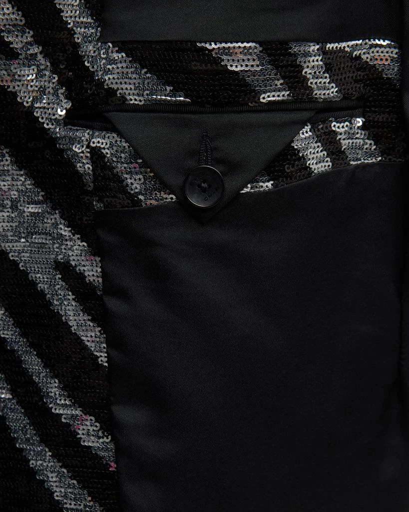 ETRO Men's Sequin Zebra Tuxedo Jacket 6
