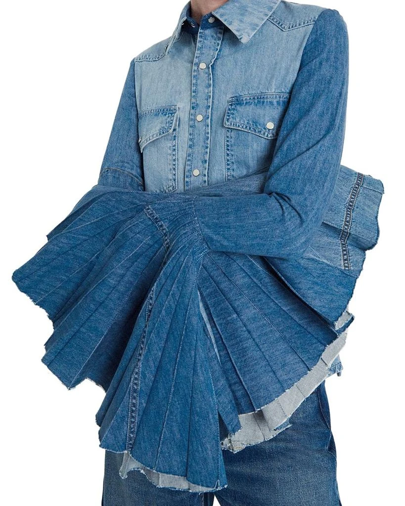 A.W.A.K.E. Mode Bell Sleeve Denim Shirt 7