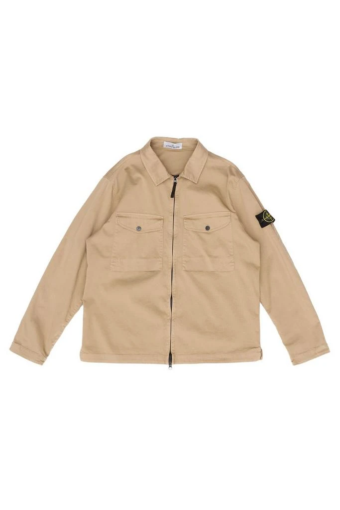 Stone Island Compass Patch Zipped Shirt Jacket – On Sale Now with