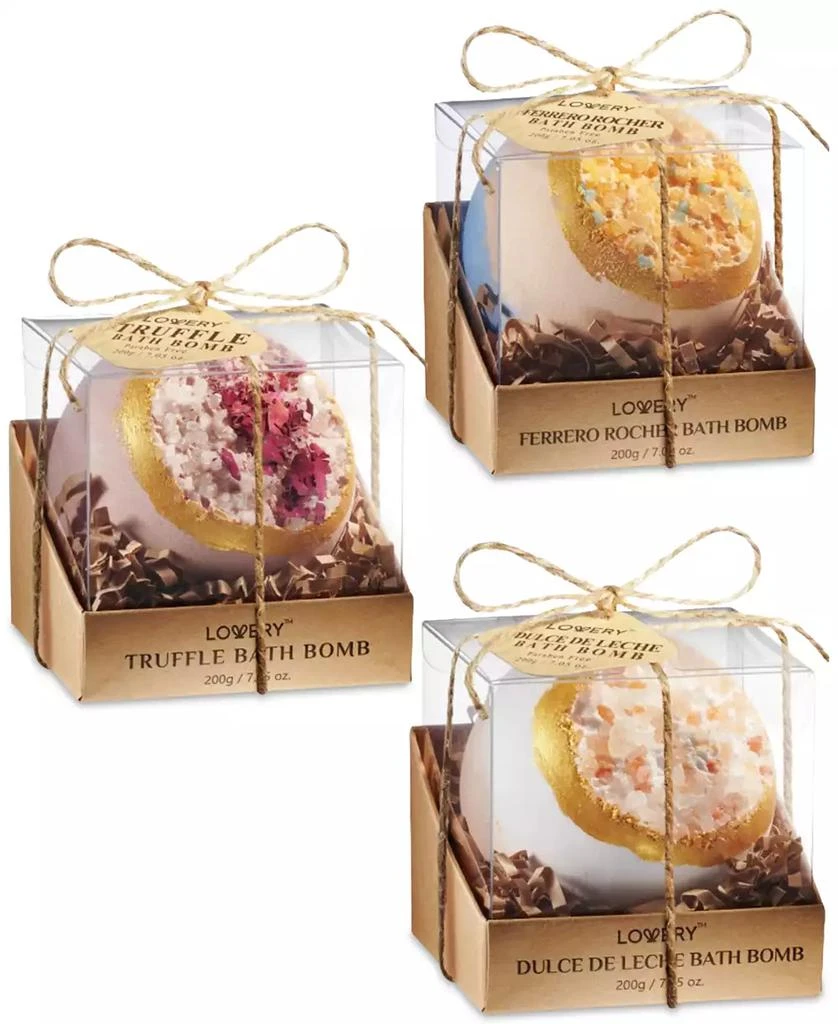 Lovery 3-Pc. Coarse Sea Salt Bath Bomb Set 1