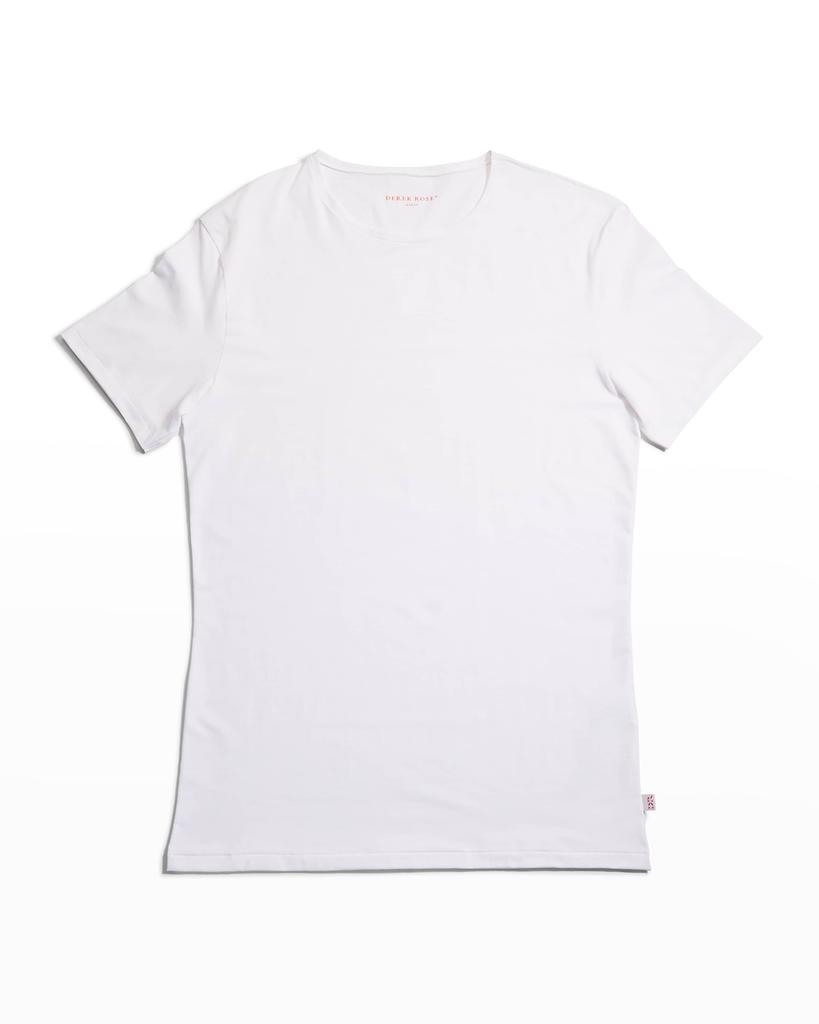 Derek Rose Men's Pima Stretch Crew T-Shirt
