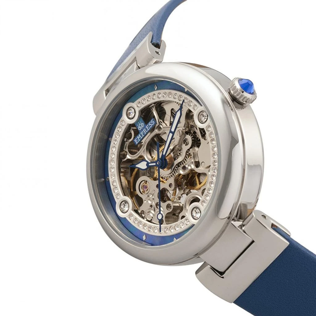 Empress Adelaide Automatic Skeleton Leather-Band Watch 3
