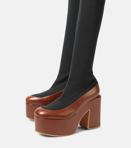 Dries Van Noten Leather-trimmed boots 5