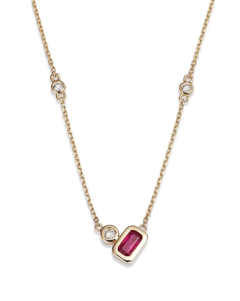 Bloomingdale
s Ruby and Diamond  Accent Necklace in 14K Yellow Gold, 18" 4