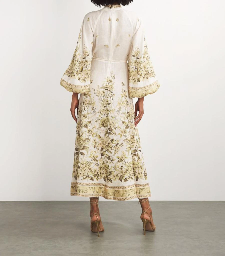 Zimmermann Floral-Print Linen Midi Dress 3