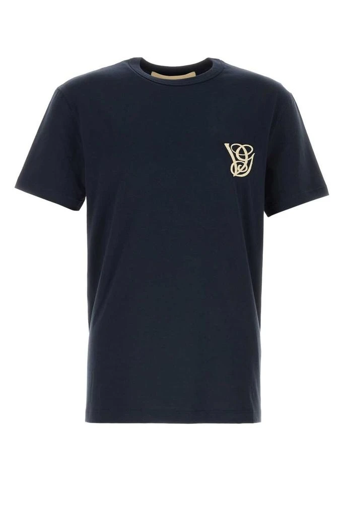 Valentino Valentino Logo Embroidered Crewneck T-Shirt from Cettire