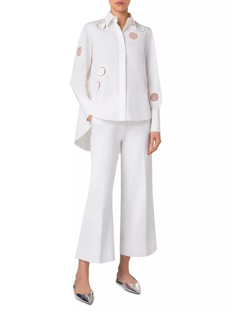 Akris Dot Cut-Out Cotton Blouse 2