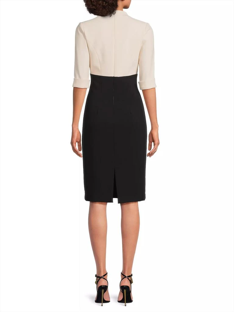 Black Halo Vespera Two-Tone Sheath Dress 5