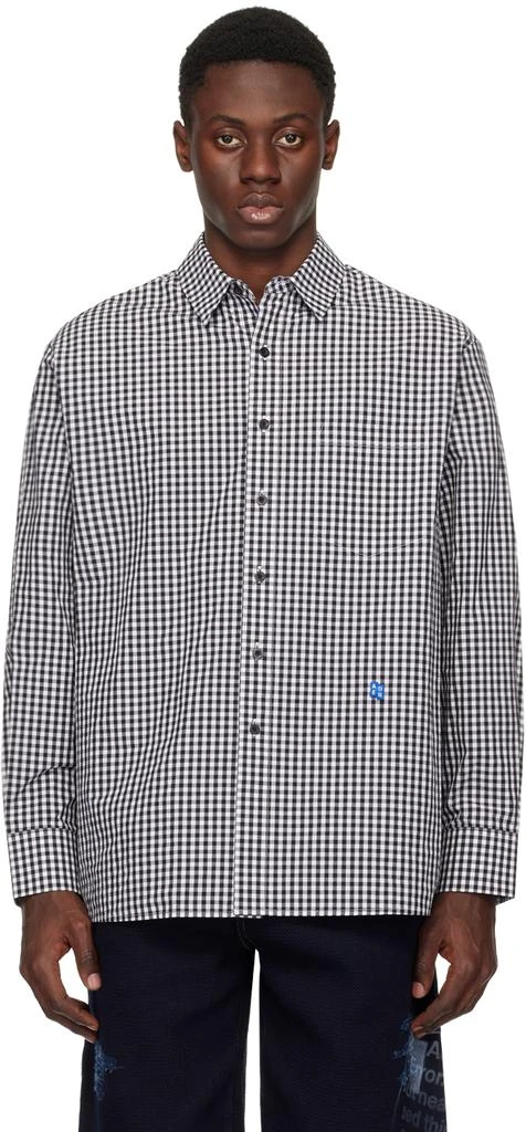 ADER error Black & White Significant Check Shirt 1