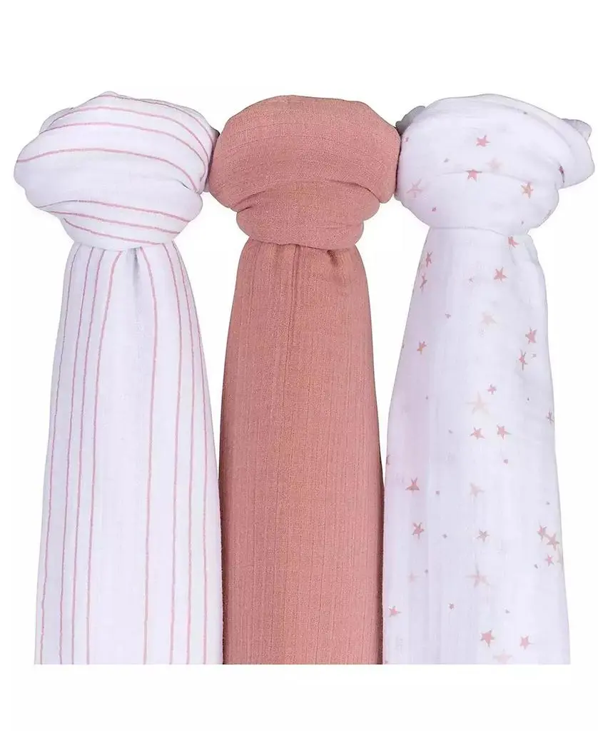 Ely's & Co. Cotton Muslin Swaddle Blanket 3 Pack