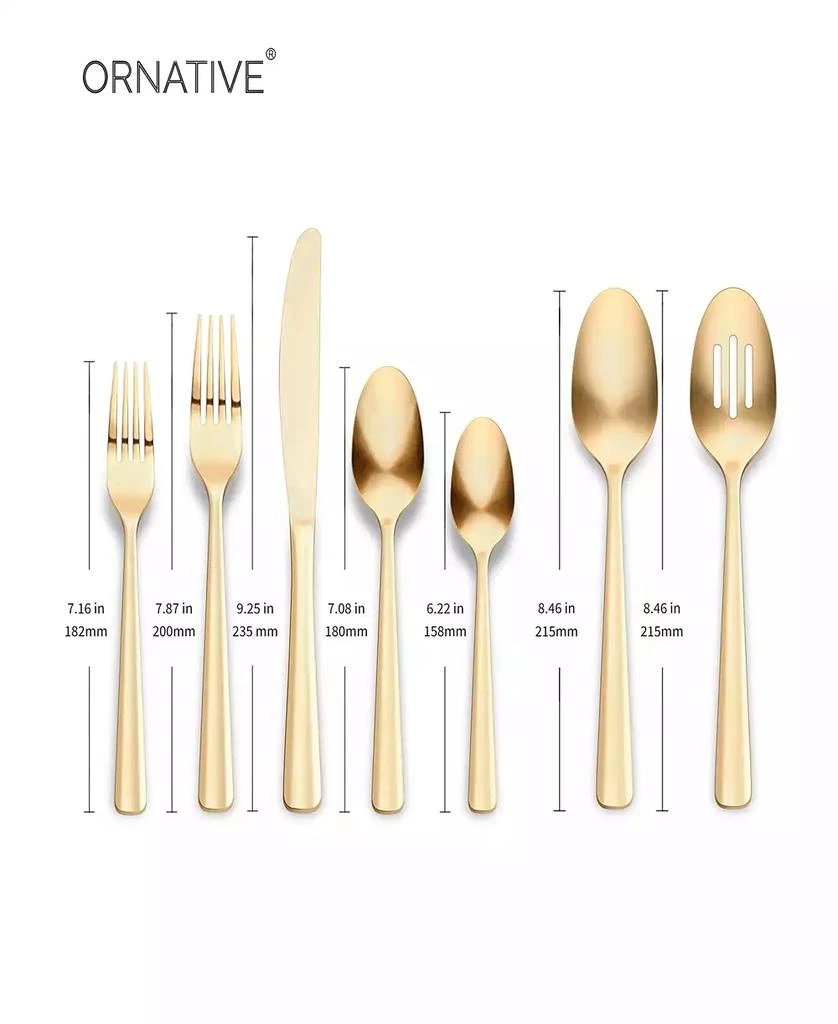 Ornative Alicja 42 Piece Flatware Set with Wire Caddy, Service for 8 3
