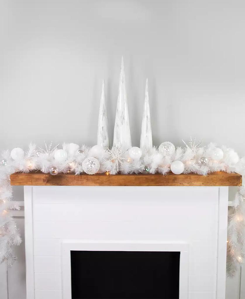 Northlight 9' x 14" Pre-Lit Alaskan Pine Artificial Christmas Garland Warm LED Lights