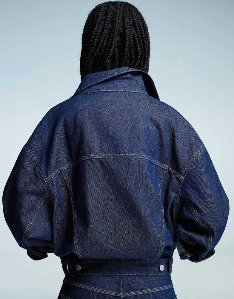 Bershka Bershka Oversize denim jacket in blue 2