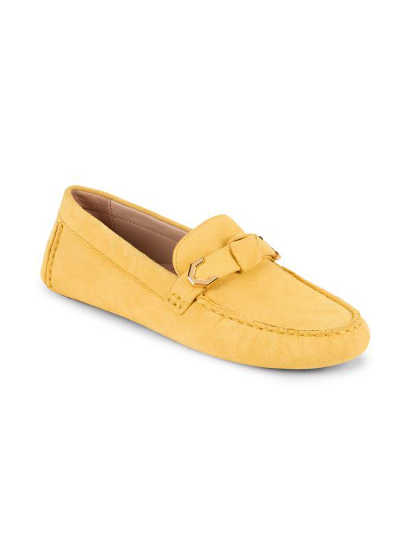 Cole Haan Evelyn Bow Suede Driving Loafers